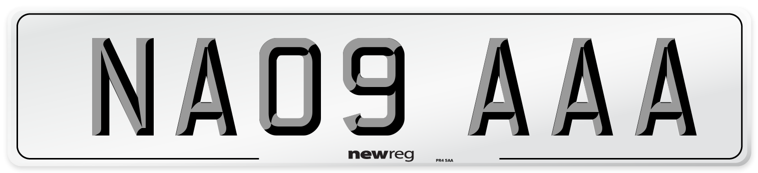 NA09 AAA Number Plate from New Reg
